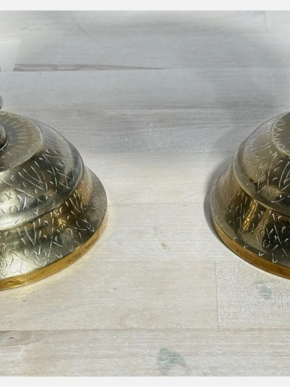 Vintage Brass Candlesticks Pair 11.5